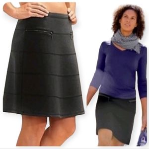 Athleta Strata Charcial Ponte Skirt Zip Pockets Size XS